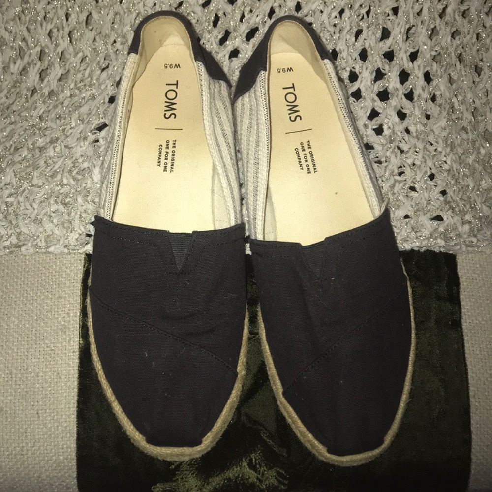 TOMS Black Slip-On Shoes